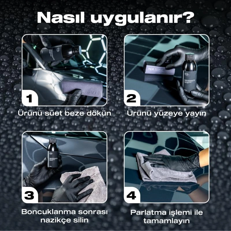 Nasiol NeoCoatX Nano Seramik Kaplama Ve Boya Koruma-100 mL-1 Yıl Etkili-5 Araca Kadar Kaplama