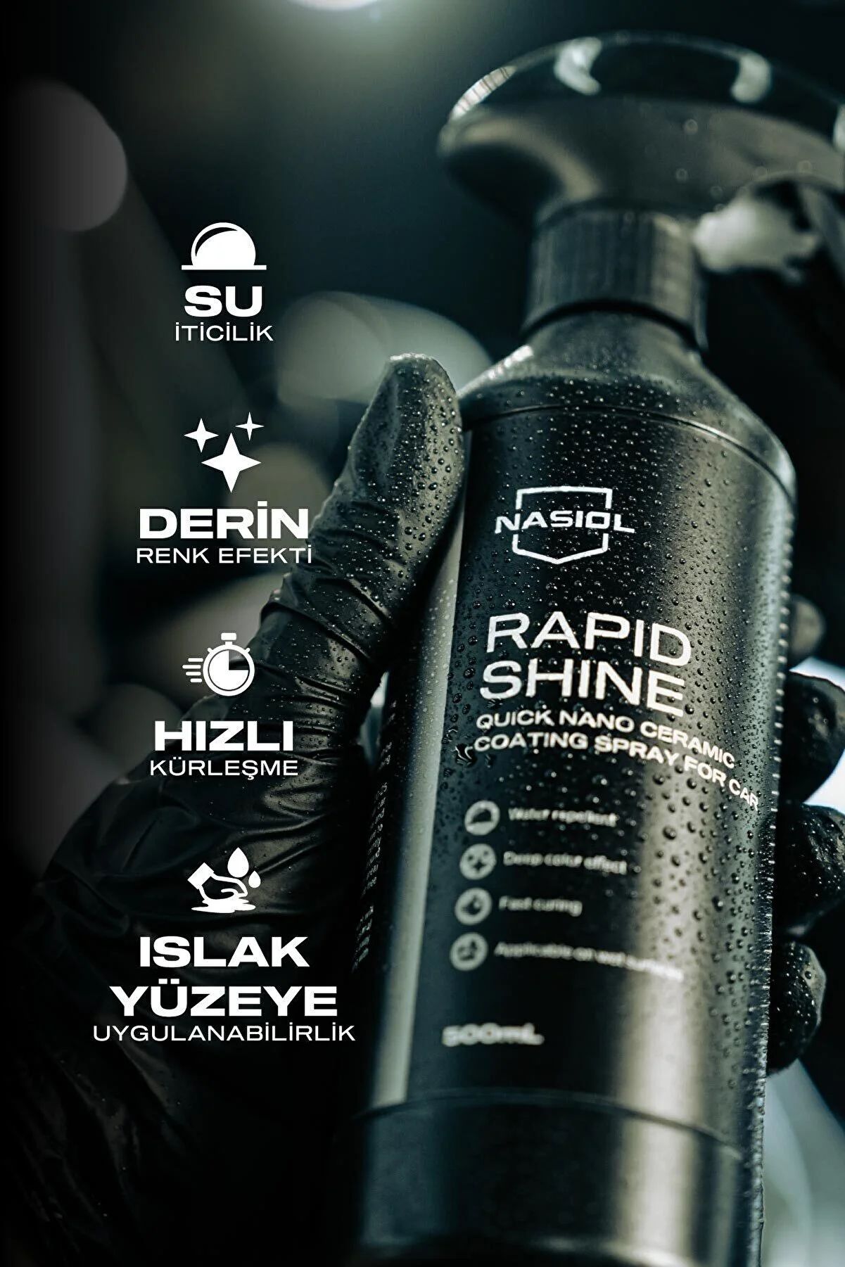 Nasiol Rapidshine Hızlı Nano Seramik Kaplama Spreyi 500 ml